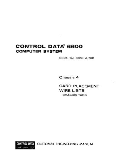 cdc 63019200W 6600 Chassis Tabs 04 Bank 04-07 Jul69  . Rare and Ancient Equipment cdc cyber cyber_70 fieldEngr 63019200W_6600_Chassis_Tabs_04_Bank_04-07_Jul69.pdf