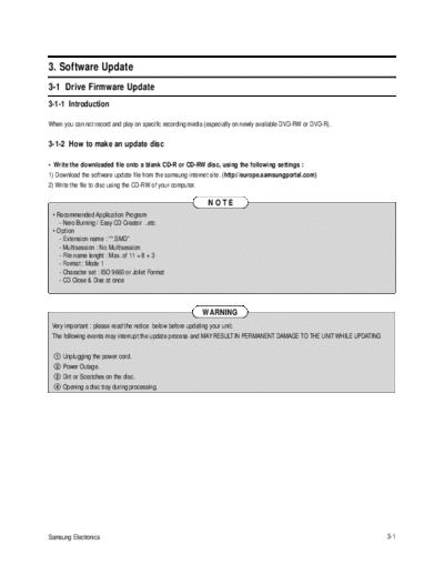 Samsung software update  Samsung DVD DVD-HR755 DVD-HR755 DVD-HR755EUR software_update.pdf