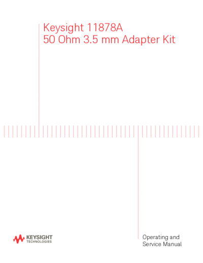 Agilent 11878-90001 11878A 50 Ohm 3.5 mm Adapter Kit Operating and Service Manual c20140804 [12]  Agilent 11878-90001 11878A 50 Ohm 3.5 mm Adapter Kit Operating and Service Manual c20140804 [12].pdf