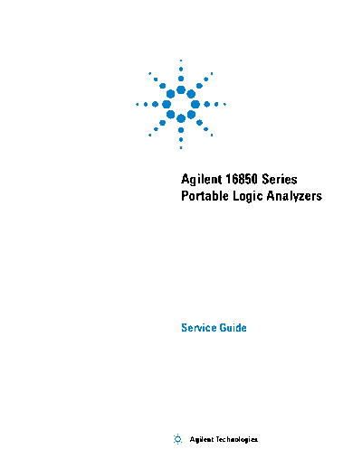 Agilent 16850 Service 16850 Series Portable Logic Analyzers Service Guide c20131021 [98]  Agilent 16850_Service 16850 Series Portable Logic Analyzers Service Guide c20131021 [98].pdf