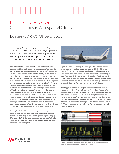 Agilent 5990-9139EN Oscilloscopes in Aerospace Defense Debugging ARINC 429 Serial Buses - Flyer c20140828 [2  Agilent 5990-9139EN Oscilloscopes in Aerospace Defense Debugging ARINC 429 Serial Buses - Flyer c20140828 [2].pdf