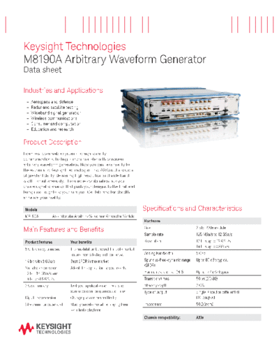 Agilent 5990-9447EN M8190A Arbitrary Waveform Generator - Flyer c20141006 [2]  Agilent 5990-9447EN M8190A Arbitrary Waveform Generator - Flyer c20141006 [2].pdf