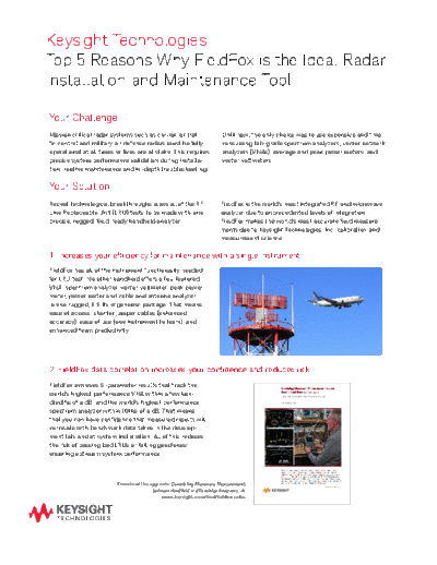 Agilent 5991-4103EN Top 5 Reasons Why FieldFox is the Ideal Radar Installation and Maintenance Tool - Flyer   Agilent 5991-4103EN Top 5 Reasons Why FieldFox is the Ideal Radar Installation and Maintenance Tool - Flyer c20141003 [2].pdf