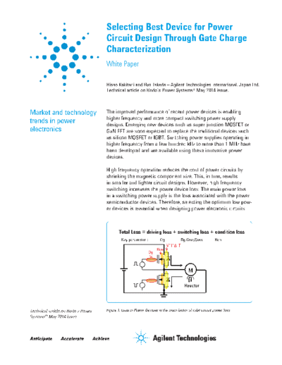 Agilent 5991-4405EN Selecting Best Device for Power Circuit Design Through Gate Charge Characterization - Wh  Agilent 5991-4405EN Selecting Best Device for Power Circuit Design Through Gate Charge Characterization - White Paper c20140708 [12].pdf