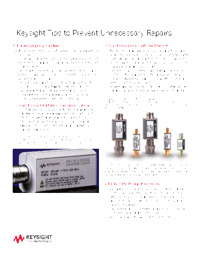 Agilent 5991-4995EN Keysight Tips to Prevent Unnecessary Repairs c20140908 [2]  Agilent 5991-4995EN Keysight Tips to Prevent Unnecessary Repairs c20140908 [2].pdf