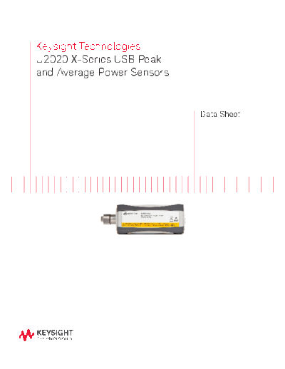 Agilent 5991-0310EN U2020 X-Series USB Peak and Average Power Sensors - Data Sheet c20140809 [18]  Agilent 5991-0310EN U2020 X-Series USB Peak and Average Power Sensors - Data Sheet c20140809 [18].pdf