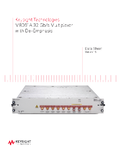 Agilent 5991-2506EN M8061A 32 Gb s Multiplexer with De-Emphasis - Data Sheet c20141010 [13]  Agilent 5991-2506EN M8061A 32 Gb s Multiplexer with De-Emphasis - Data Sheet c20141010 [13].pdf