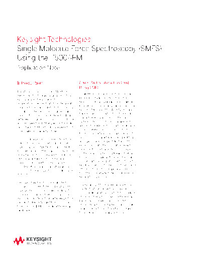 Agilent 5991-3296EN Single Molecule Force Spectroscopy (SMFS) Using the 7500 AFM - Application Note c2014102  Agilent 5991-3296EN Single Molecule Force Spectroscopy (SMFS) Using the 7500 AFM - Application Note c20141020 [4].pdf