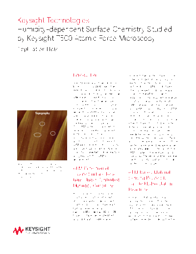 Agilent 5991-3186EN Humidity-dependent Surface Chemistry Studied by 7500 Atomic Force Microscopy - Applicati  Agilent 5991-3186EN Humidity-dependent Surface Chemistry Studied by 7500 Atomic Force Microscopy - Application Note c20141020 [2].pdf