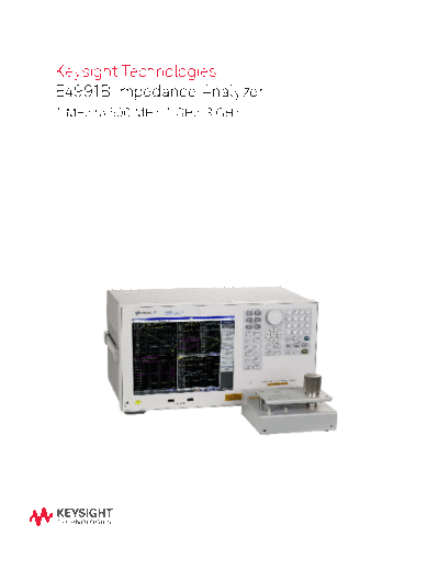 Agilent 5991-3892EN E4991B Impedance Analyzer - Brochure c20141030 [15]  Agilent 5991-3892EN E4991B Impedance Analyzer - Brochure c20141030 [15].pdf