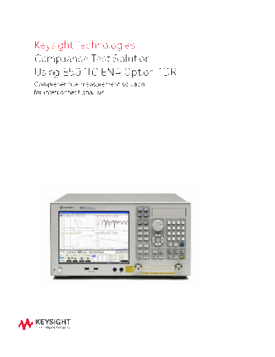 Agilent Compliance Test Solution Using the E5071C ENA Option TDR - Brochure Solution 5991-2850EN c20141210 [  Agilent Compliance Test Solution Using the E5071C ENA Option TDR - Brochure Solution 5991-2850EN c20141210 [4].pdf