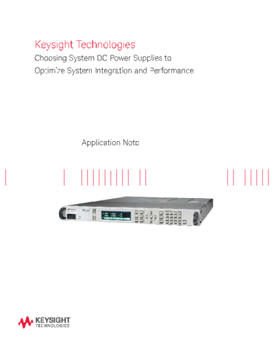 Agilent Choosing System DC Power Supplies to Optimize System Integration and Performance - Application note   Agilent Choosing System DC Power Supplies to Optimize System Integration and Performance - Application note 5991-2198EN c20140725 [7].pdf