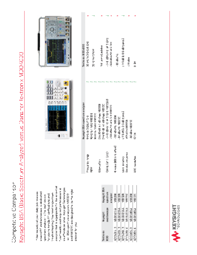 Agilent BSA (Basic Spectrum Analyzer) versus Danaher Tektronix MDO4000 - Competitive Comparison 5991-1788EN   Agilent BSA (Basic Spectrum Analyzer) versus Danaher Tektronix MDO4000 - Competitive Comparison 5991-1788EN c20140827 [2].pdf