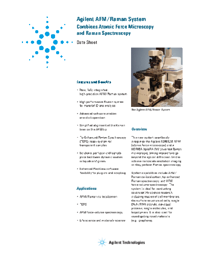 Agilent AFM Raman System - Data Sheet 5991-2338EN c20130508 [4]  Agilent AFM Raman System - Data Sheet 5991-2338EN c20130508 [4].pdf