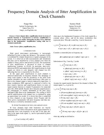 Agilent Frequency Domain Analysis of Jitter Amplification in Clock Channels 5991-1255EN [4]  Agilent Frequency Domain Analysis of Jitter Amplification in Clock Channels 5991-1255EN [4].pdf