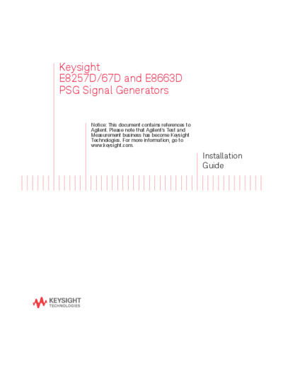 Agilent E8251-90352 E8257D 67D & E8663D PSG Signal Generators 252C Installation Guide [38]  Agilent E8251-90352 E8257D 67D & E8663D PSG Signal Generators_252C Installation Guide [38].pdf