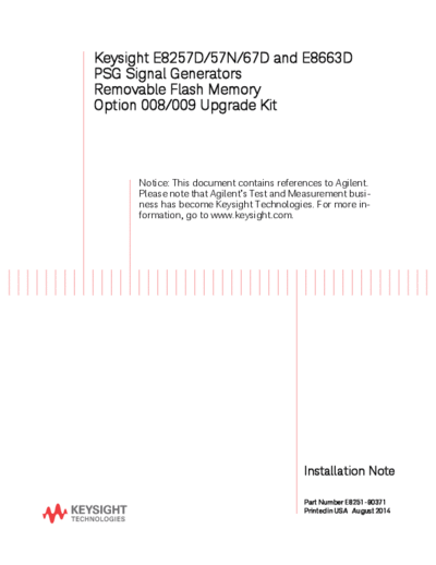 Agilent E8251-90371 E8267D Vector Generator Removable Flash Memory Option 009 Upgrade Kit c20141124 [6]  Agilent E8251-90371 E8267D Vector Generator Removable Flash Memory Option 009 Upgrade Kit c20141124 [6].pdf