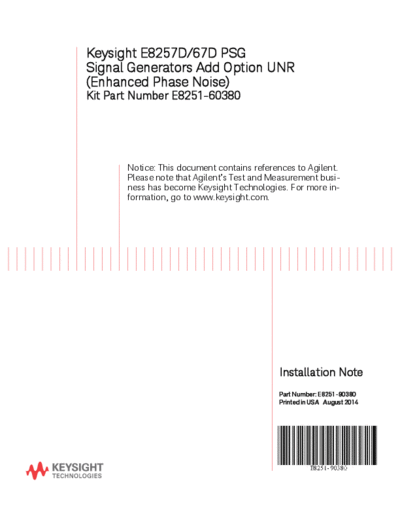 Agilent E8251-90380 E8257D 67D PSG Signal Generators Add Option UNR Installation Note c20140813 [13]  Agilent E8251-90380 E8257D 67D PSG Signal Generators Add Option UNR Installation Note c20140813 [13].pdf