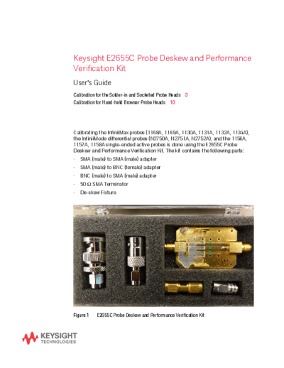 Agilent E2655-92003 Probe Deskew and Performance Verification Kit User 2527s Guide [14]  Agilent E2655-92003 Probe Deskew and Performance Verification Kit User_2527s Guide [14].pdf