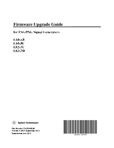 Agilent E4400-90549 PSG ESG Signal Generator Firmware Upgrade Guide c20130923 [3]  Agilent E4400-90549 PSG ESG Signal Generator Firmware Upgrade Guide c20130923 [3].pdf