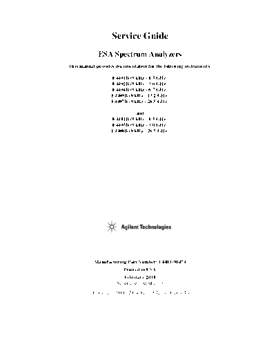 Agilent E4401-90474 ESA Spectrum Analyzers Service Guide [337]  Agilent E4401-90474 ESA Spectrum Analyzers Service Guide [337].pdf