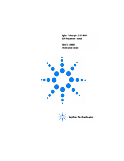 Agilent E4480-9001 156MT SONET SCPI Prog Ref May00  Agilent E4480-9001 156MT SONET SCPI Prog Ref May00.PDF
