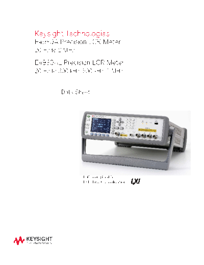 Agilent E4980A E4980AL Precision LCR Meter - Data Sheet 5989-4435EN c20141028 [38]  Agilent E4980A E4980AL Precision LCR Meter - Data Sheet 5989-4435EN c20141028 [38].pdf