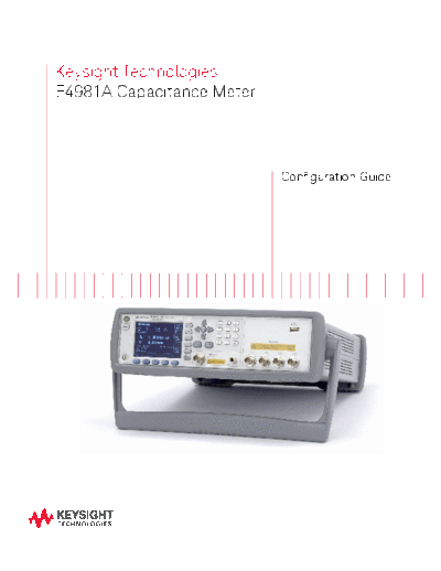 Agilent E4981A Capacitance Meter - Configuration Guide 5989-8868EN c20141209 [7]  Agilent E4981A Capacitance Meter - Configuration Guide 5989-8868EN c20141209 [7].pdf