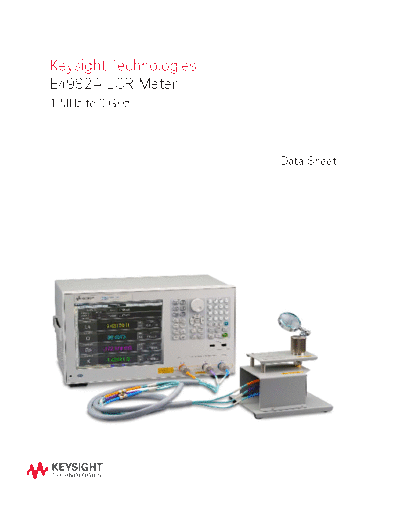 Agilent E4982A LCR Meter 1 MHz to 3 GHz - Data Sheet 5990-9882EN c20141205 [22]  Agilent E4982A LCR Meter 1 MHz to 3 GHz - Data Sheet 5990-9882EN c20141205 [22].pdf