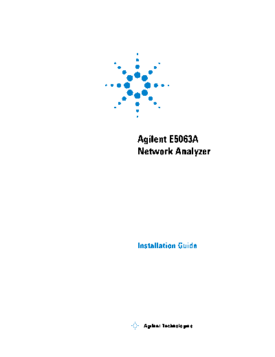 Agilent E5063A Network Analyzer Installation Guide E5063-90000 [36]  Agilent E5063A Network Analyzer Installation Guide E5063-90000 [36].pdf