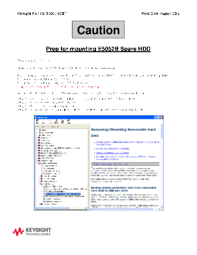 Agilent E5052-90007 Prep for mounting E5052B Spare HDD and Prep for connecting with E5053A c20141022 [2]  Agilent E5052-90007 Prep for mounting E5052B Spare HDD and Prep for connecting with E5053A c20141022 [2].pdf