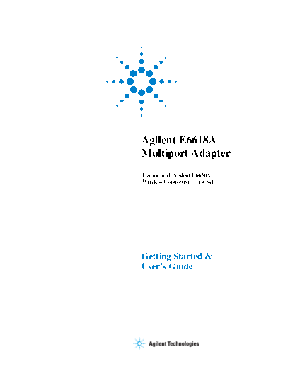 Agilent E6618-90001 E6618A Multiport Adapter Getting Started and User 2527s Guide [98]  Agilent E6618-90001 E6618A Multiport Adapter Getting Started and User_2527s Guide [98].pdf