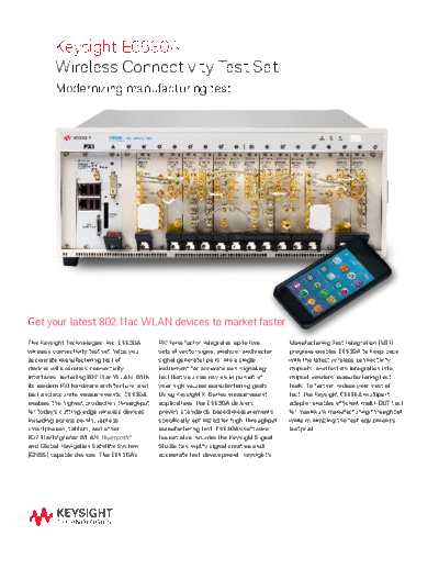 Agilent E6630A Wireless Connectivity Test Set - Modernizing Manufacturing Test - Flyer 5991-2296EN c20140926  Agilent E6630A Wireless Connectivity Test Set - Modernizing Manufacturing Test - Flyer 5991-2296EN c20140926 [2].pdf