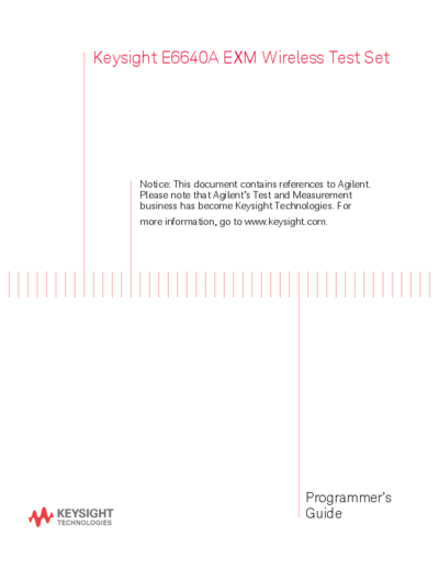 Agilent E6640-90002 E6640A EXM Wireless Test Set - Programmer 2527s Guide [50]  Agilent E6640-90002 E6640A EXM Wireless Test Set - Programmer_2527s Guide [50].pdf