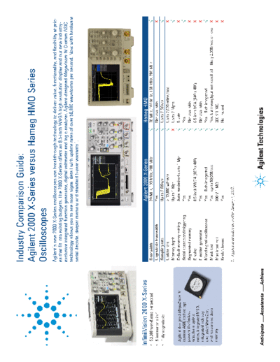 Agilent Keysight 2000 X-Series versus Hameg HMO Series Oscilloscopes - Selection Guide 5990-7668EN [2]  Agilent Keysight 2000 X-Series versus Hameg HMO Series Oscilloscopes - Selection Guide 5990-7668EN [2].pdf
