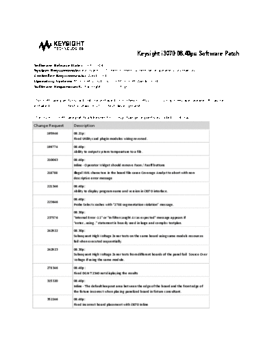 Agilent Keysight i3070 08 5F40pc Release Notes Keysight i3070 08.40pc Software Patch Release Notes c20141029  Agilent Keysight_i3070_08_5F40pc_Release_Notes Keysight i3070 08.40pc Software Patch Release Notes c20141029 [2].pdf