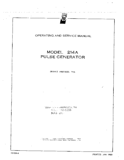 Agilent HP 214A Operating & Service Sections 1-4  Agilent HP 214A Operating & Service Sections 1-4.pdf