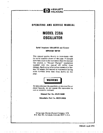 Agilent HP 239A Operating & Service  Agilent HP 239A Operating & Service.pdf