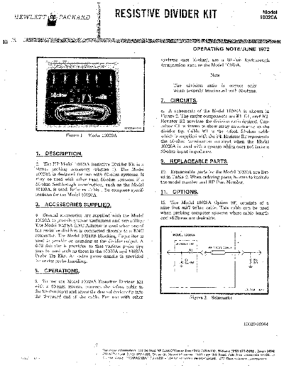 Agilent HP 10020A Operating Note June 1972  Agilent HP 10020A Operating Note June 1972.pdf