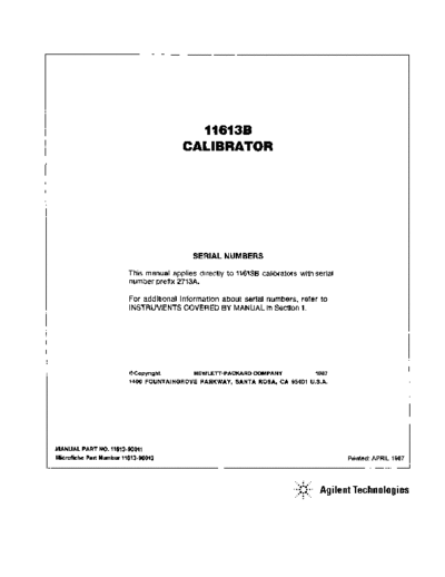 Agilent HP 11613B Ops_Service  Agilent HP 11613B Ops_Service.pdf