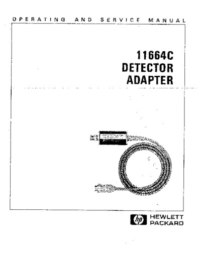 Agilent HP 11664C Operating & Service  Agilent HP 11664C Operating & Service.pdf