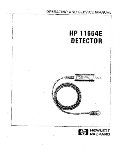 Agilent HP 11664E Operating & Service  Agilent HP 11664E Operating & Service.pdf