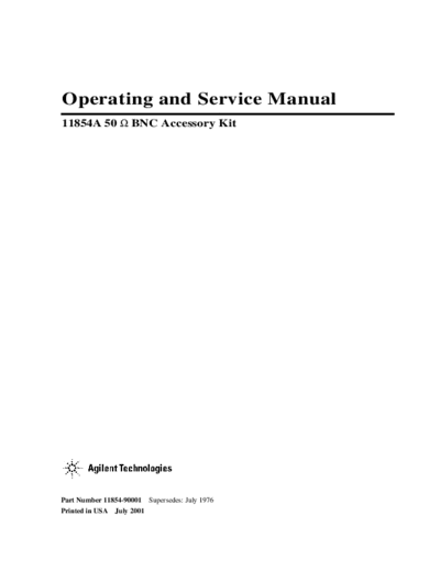 Agilent HP 11854A Operating & Service  Agilent HP 11854A Operating & Service.pdf