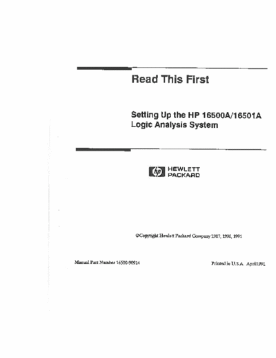 Agilent HP 16500A HP 16501A Settin up the System  Agilent HP 16500A HP 16501A Settin up the System.pdf