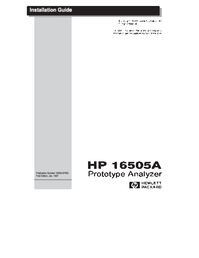 Agilent HP 16505A Installation  Agilent HP 16505A Installation.pdf