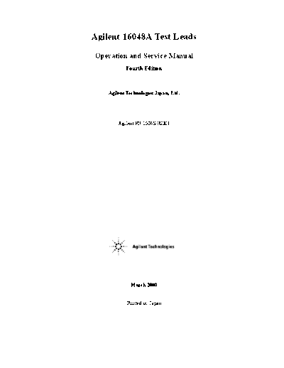 Agilent HP 16048A Operation & Service  Agilent HP 16048A Operation & Service.pdf