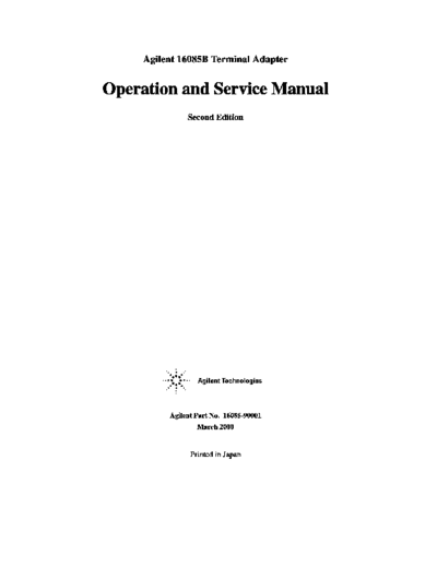 Agilent HP 16085B Operation & Service  Agilent HP 16085B Operation & Service.pdf