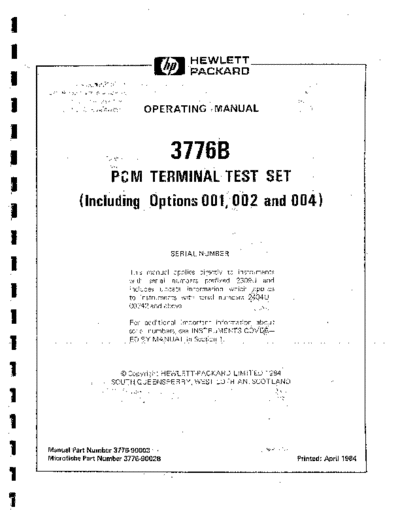 Agilent HP 3776B Operating  Agilent HP 3776B Operating.pdf