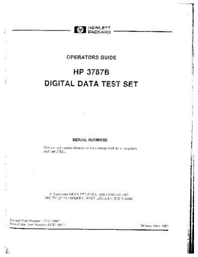 Agilent HP 3787B Operator  Agilent HP 3787B Operator.pdf