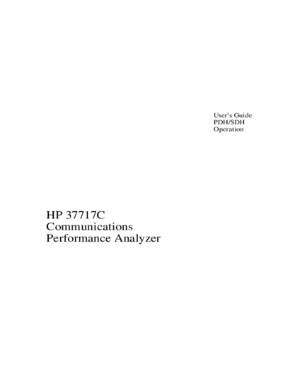 Agilent HP 37717C SDH User  Agilent HP 37717C SDH User.pdf